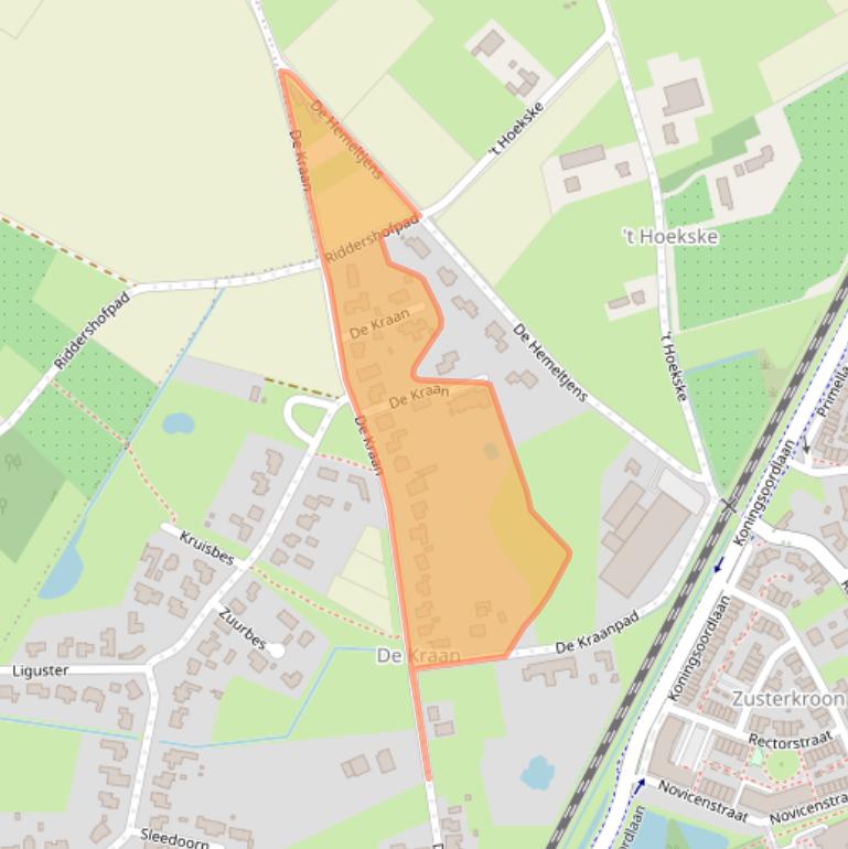 Kaart van postcodegebied 5056RA.