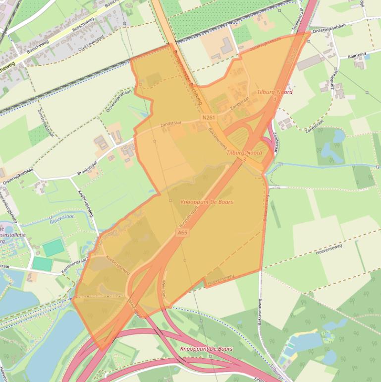 Kaart van postcodegebied 5056RM.