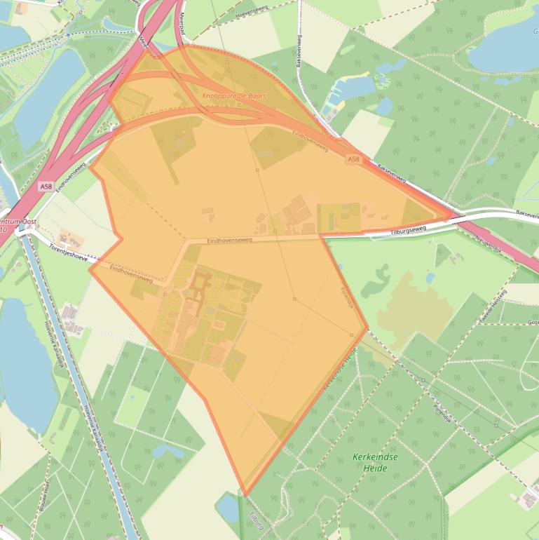 Kaart van postcodegebied 5056RP.