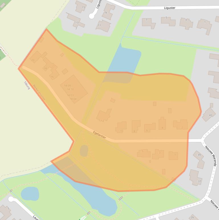 Kaart van postcodegebied 5056RS.