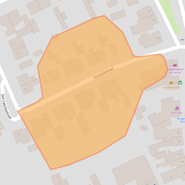 Kaart van postcodegebied 5056SB.