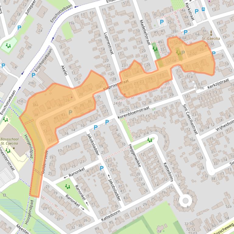 Kaart van postcodegebied 5056SM.