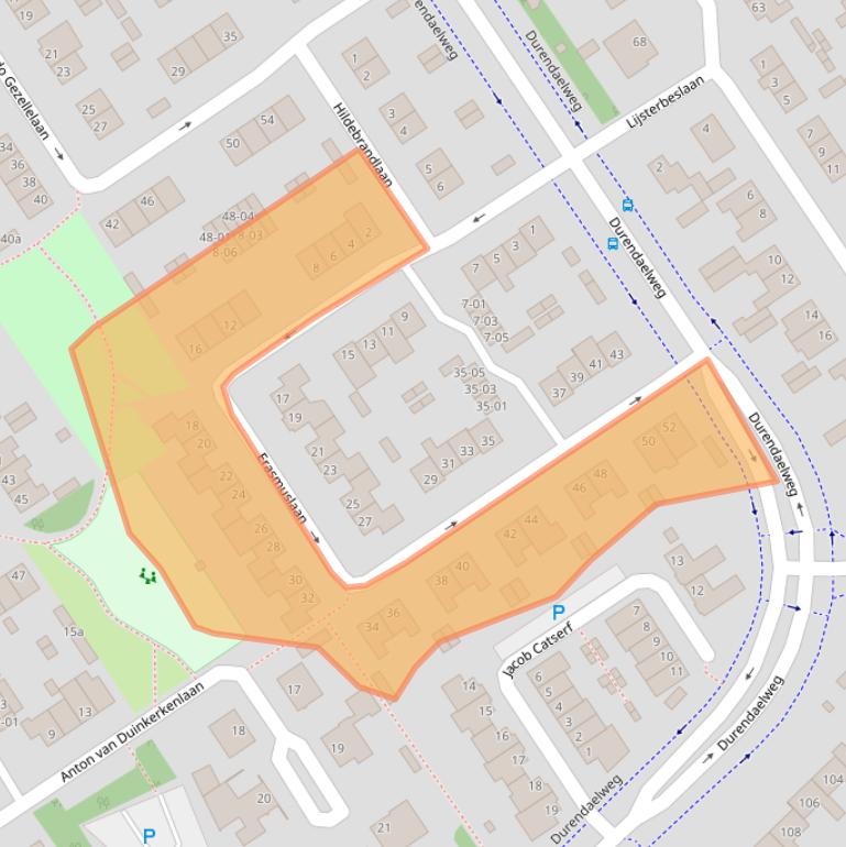 Kaart van postcodegebied 5056TH.