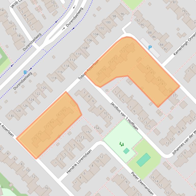 Kaart van postcodegebied 5056VB.