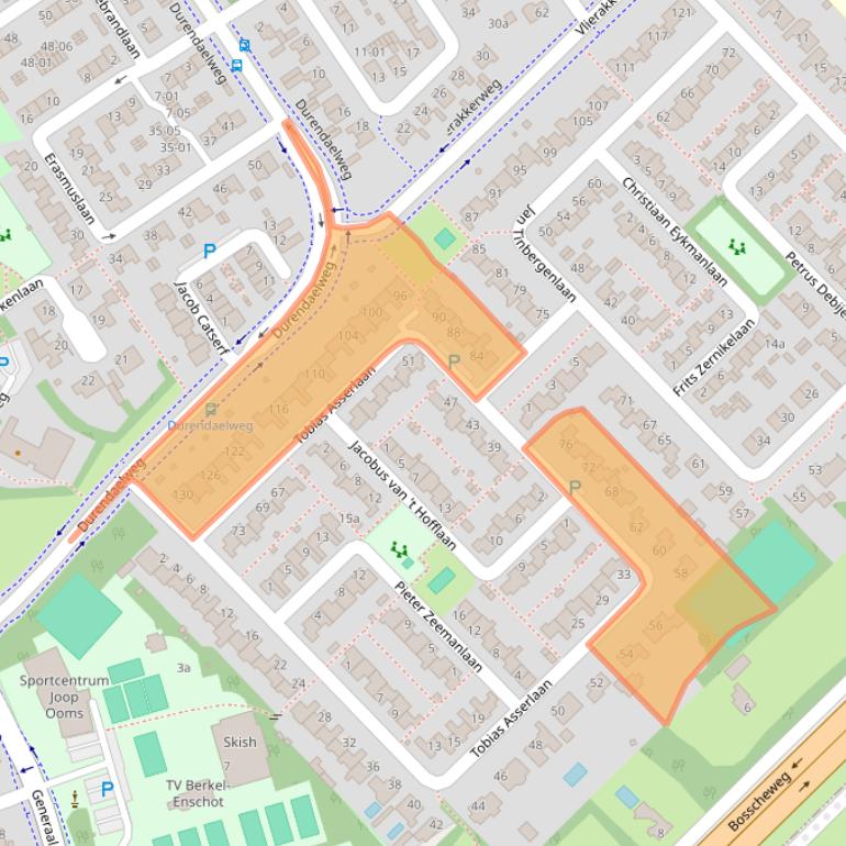 Kaart van postcodegebied 5056VD.