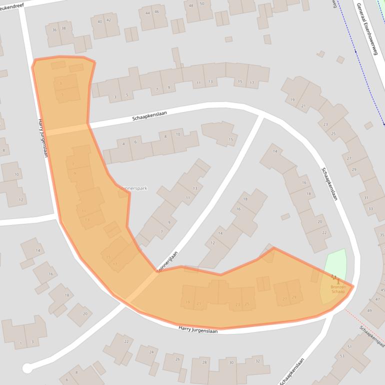 Kaart van postcodegebied 5056VS.