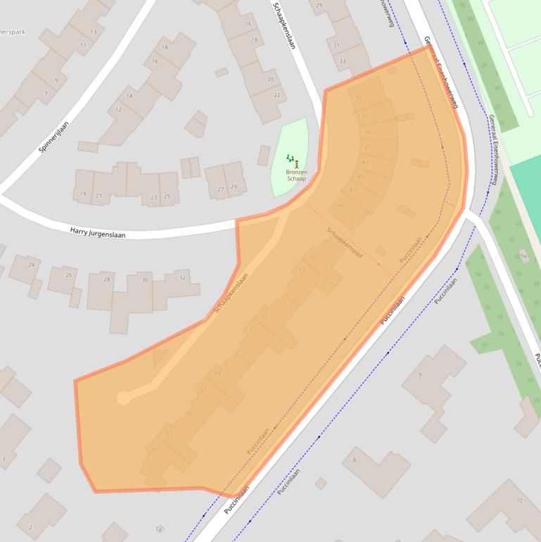 Kaart van postcodegebied 5056VX.