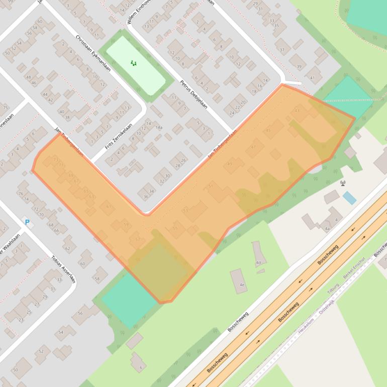Kaart van postcodegebied 5056WD.