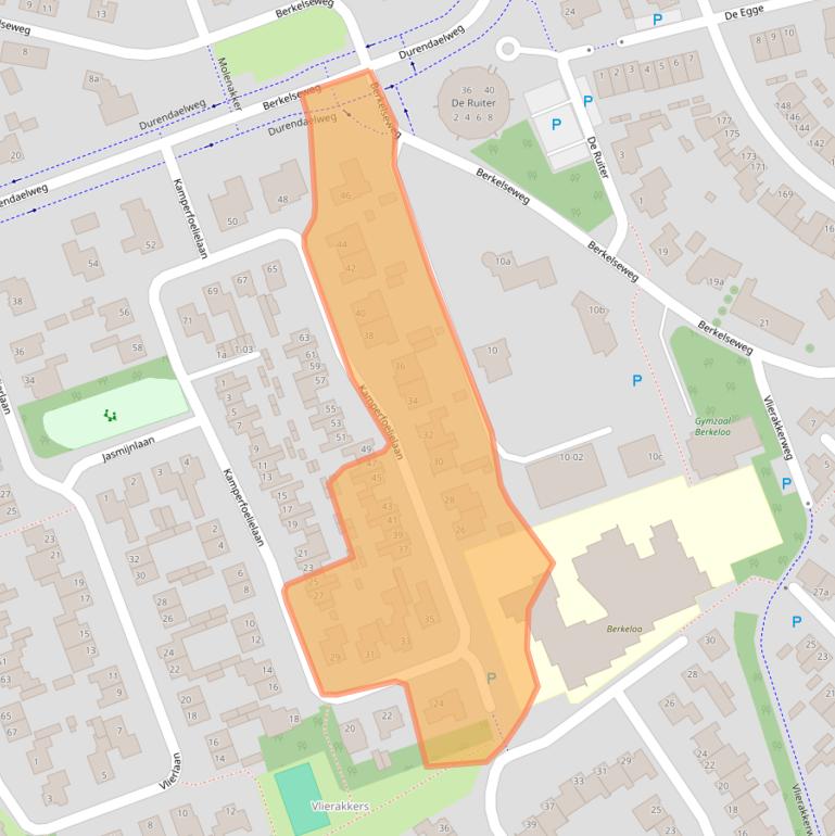 Kaart van postcodegebied 5056XX.