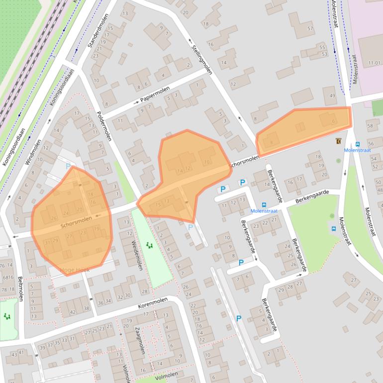 Kaart van postcodegebied 5057AG.