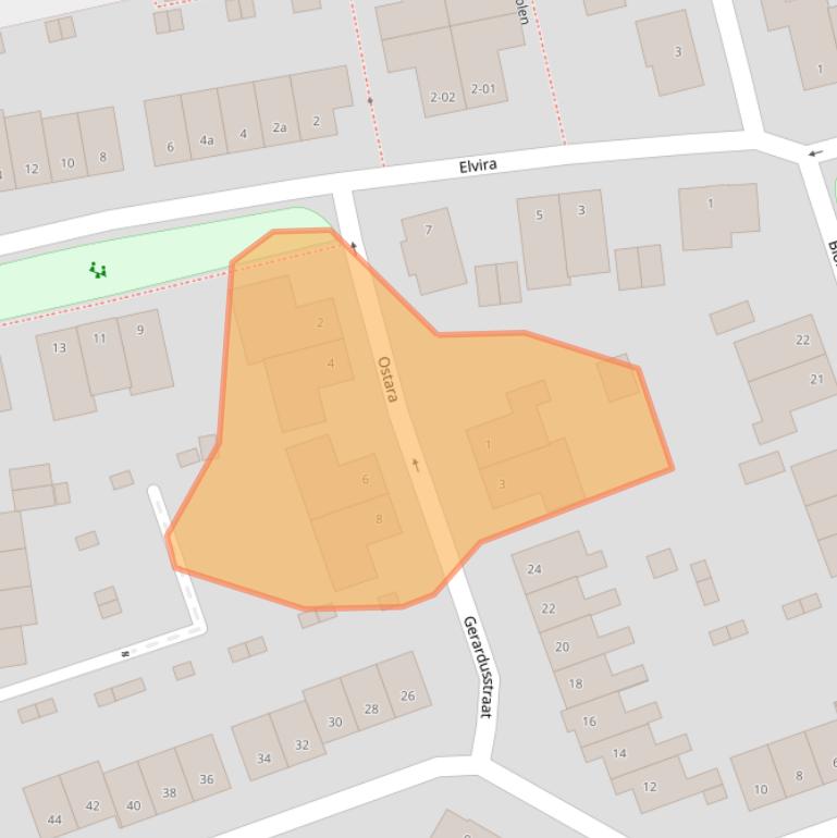 Kaart van postcodegebied 5057BM.