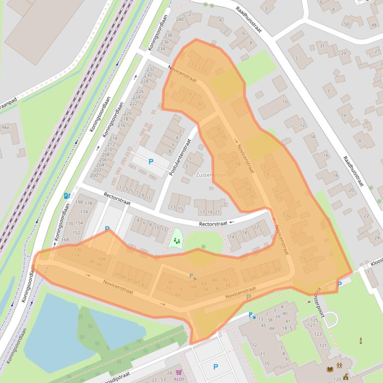 Kaart van postcodegebied 5057DB.