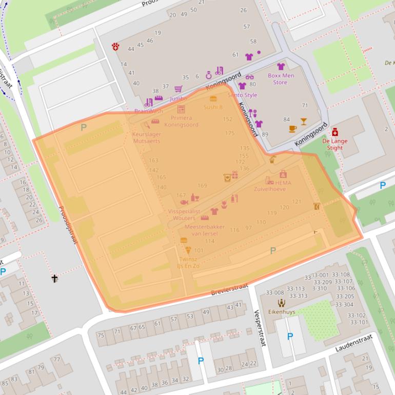 Kaart van postcodegebied 5057DL.