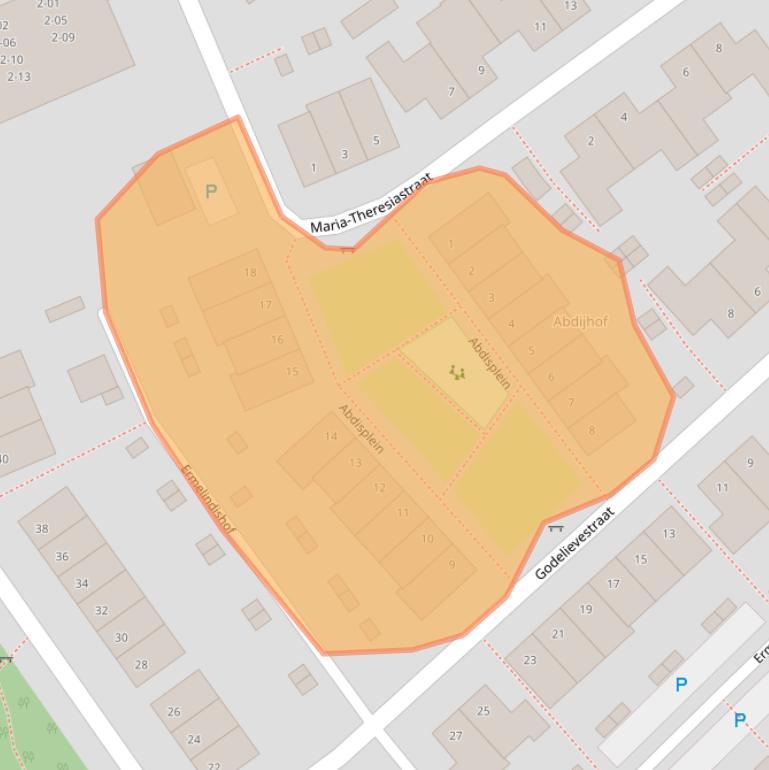 Kaart van postcodegebied 5057EE.
