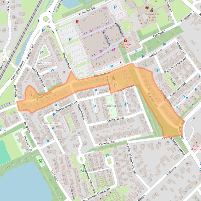 Kaart van postcodegebied 5057EK.