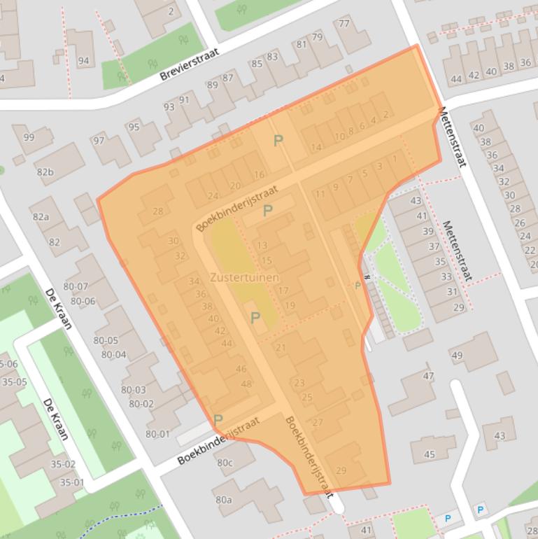 Kaart van postcodegebied 5057ES.