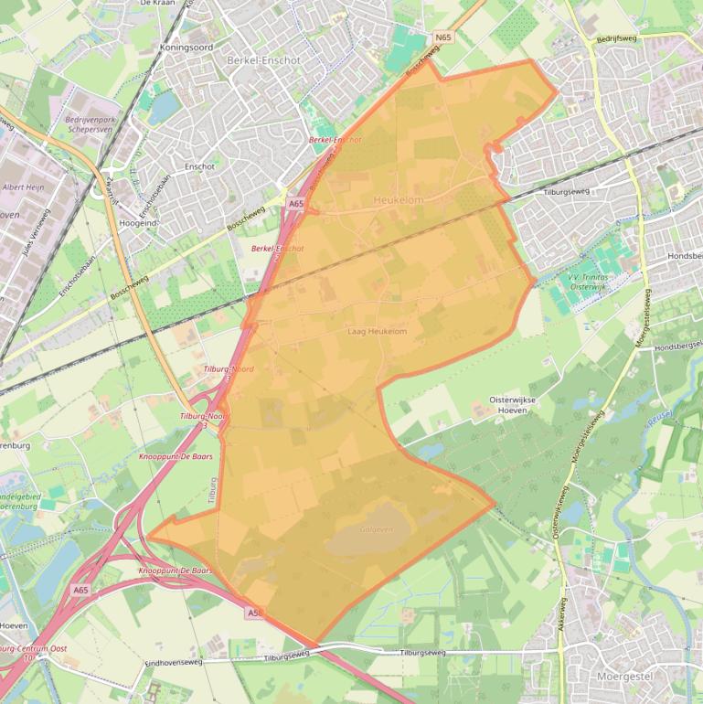 Kaart van postcodegebied 5059.