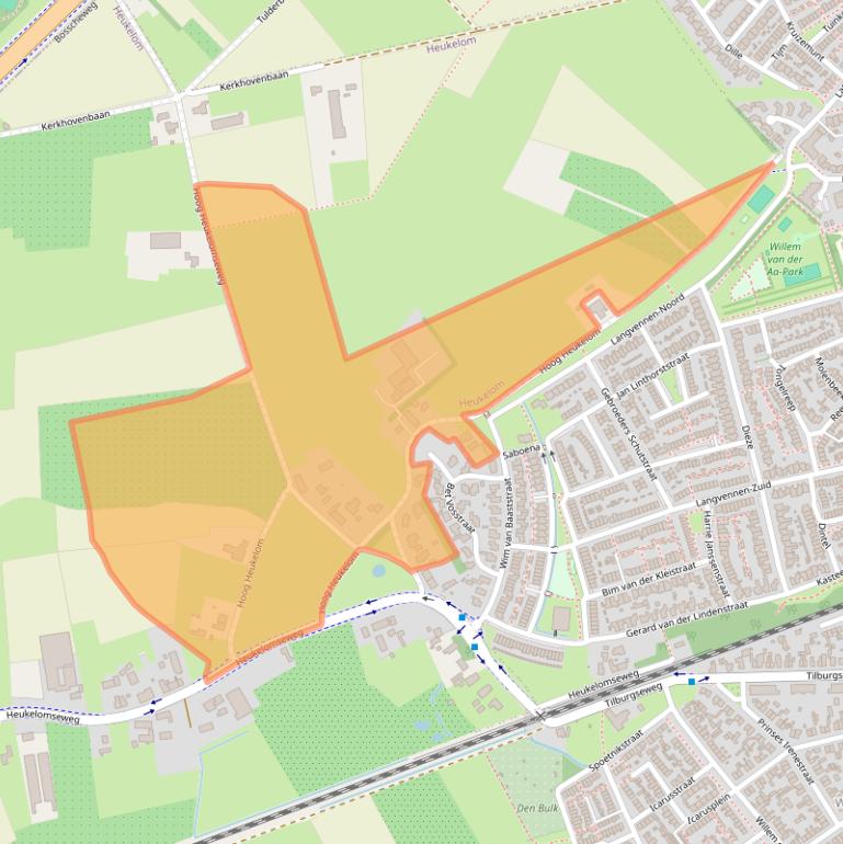 Kaart van postcodegebied 5059AD.