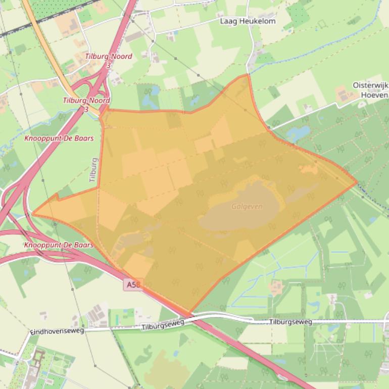 Kaart van postcodegebied 5059AV.