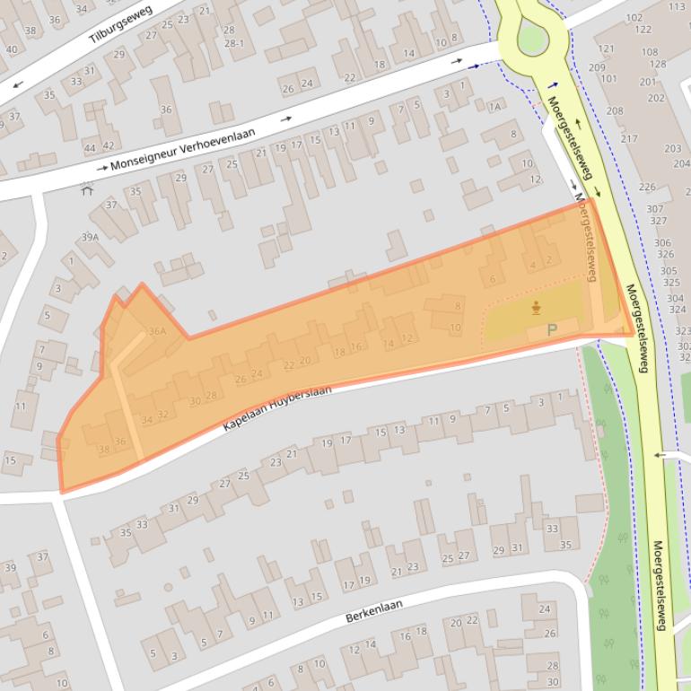 Kaart van postcodegebied 5061BC.