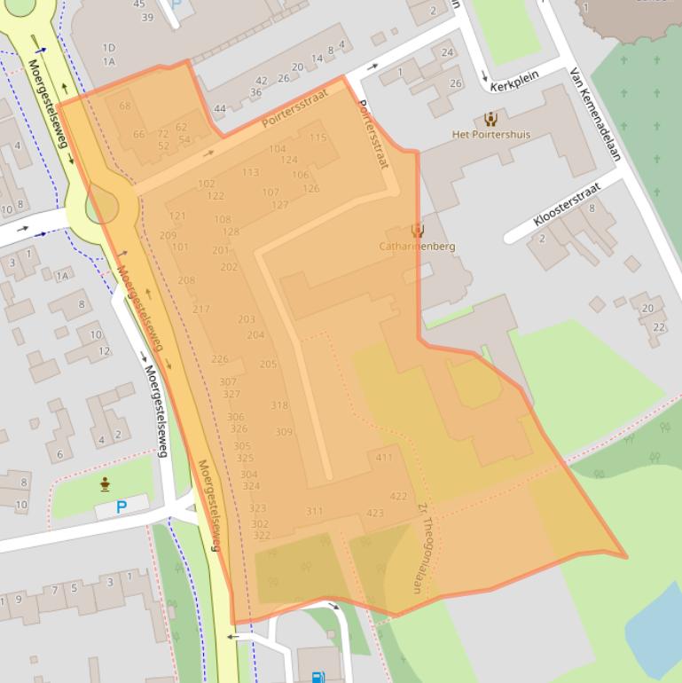 Kaart van postcodegebied 5061BG.