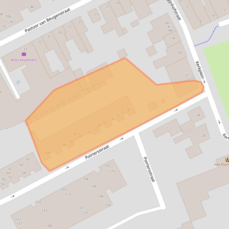 Kaart van postcodegebied 5061BH.