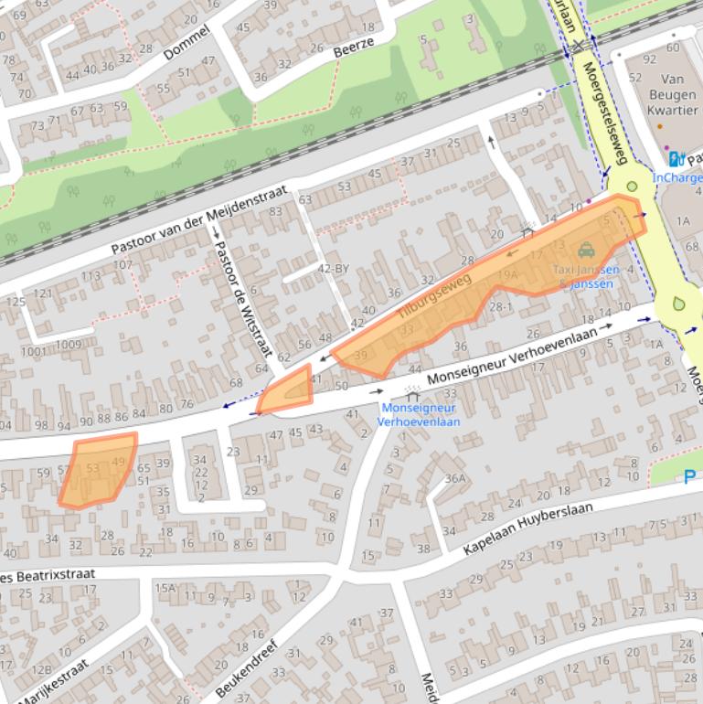 Kaart van postcodegebied 5061CA.