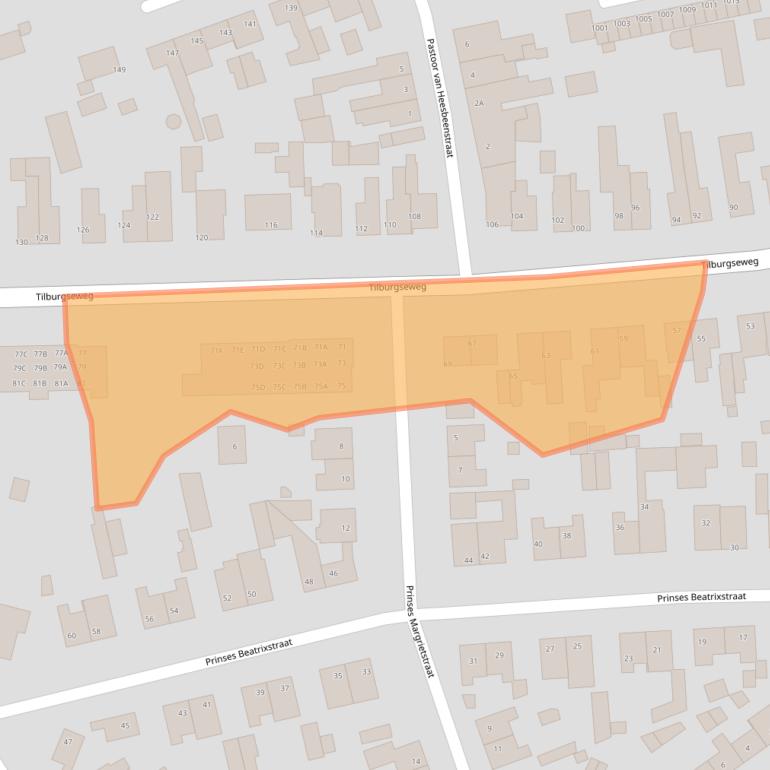 Kaart van postcodegebied 5061CB.