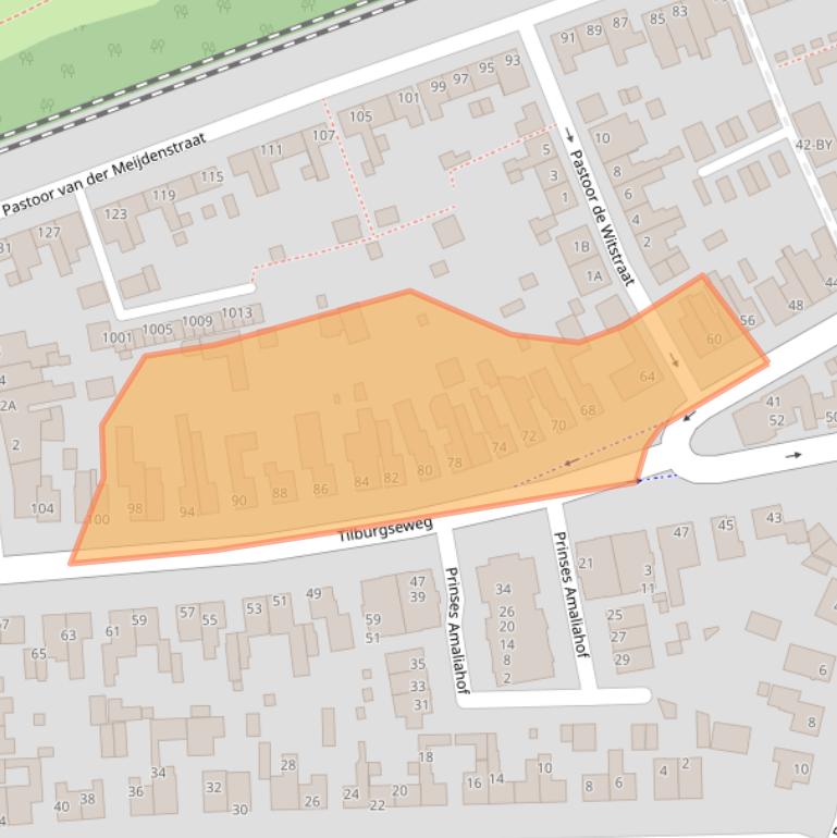 Kaart van postcodegebied 5061CE.