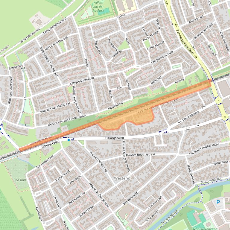 Kaart van postcodegebied 5061CL.