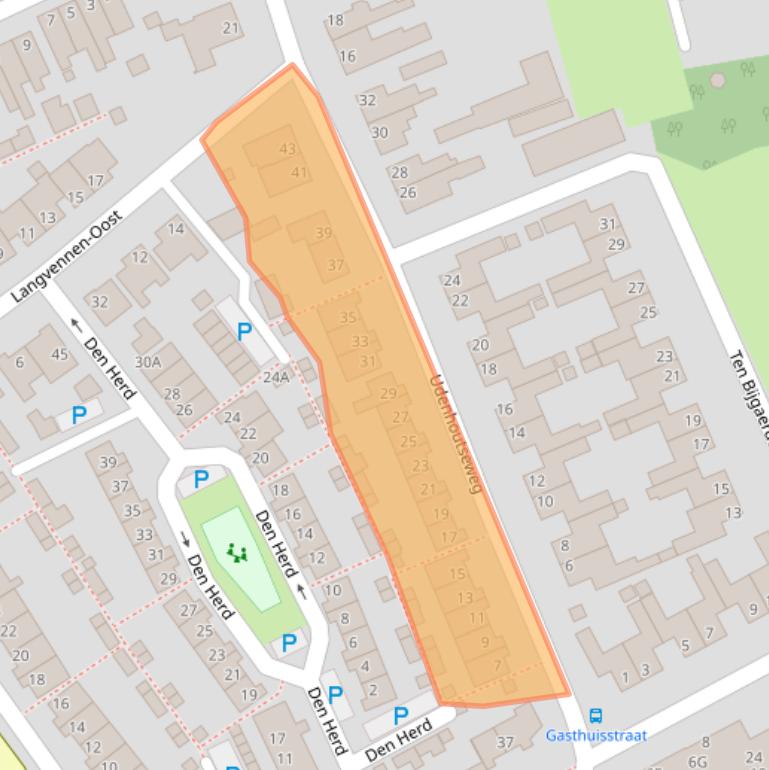 Kaart van postcodegebied 5061CV.