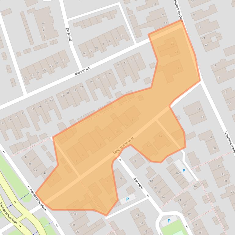 Kaart van postcodegebied 5061DC.