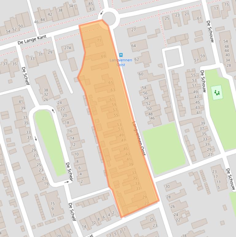 Kaart van postcodegebied 5061DK.