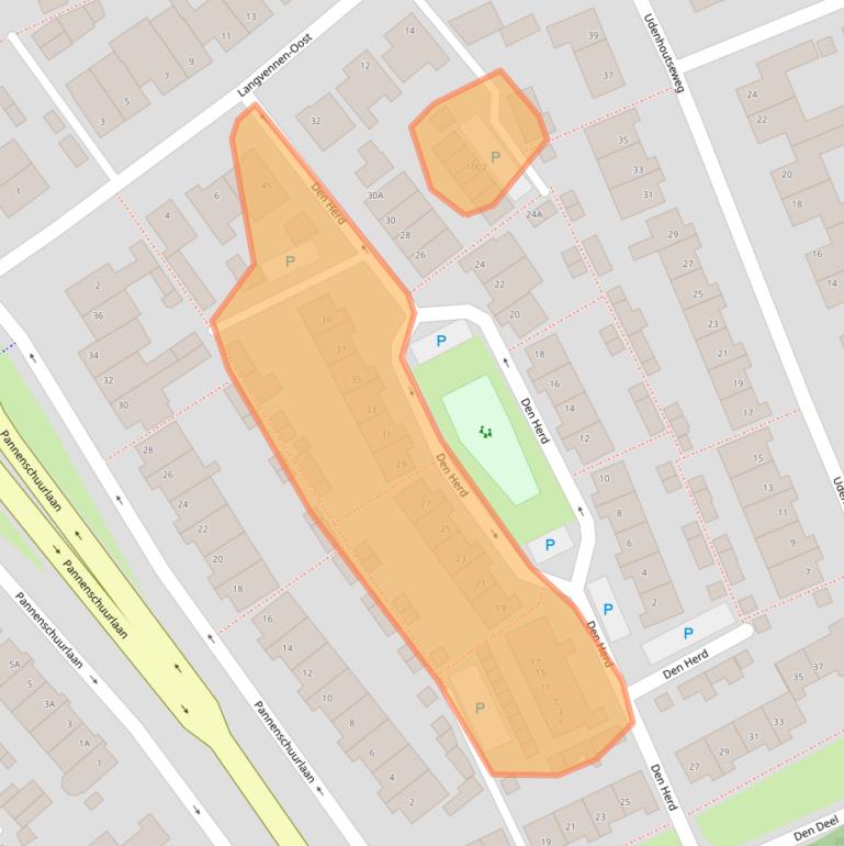 Kaart van postcodegebied 5061DN.