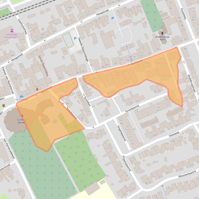 Kaart van postcodegebied 5061EH.
