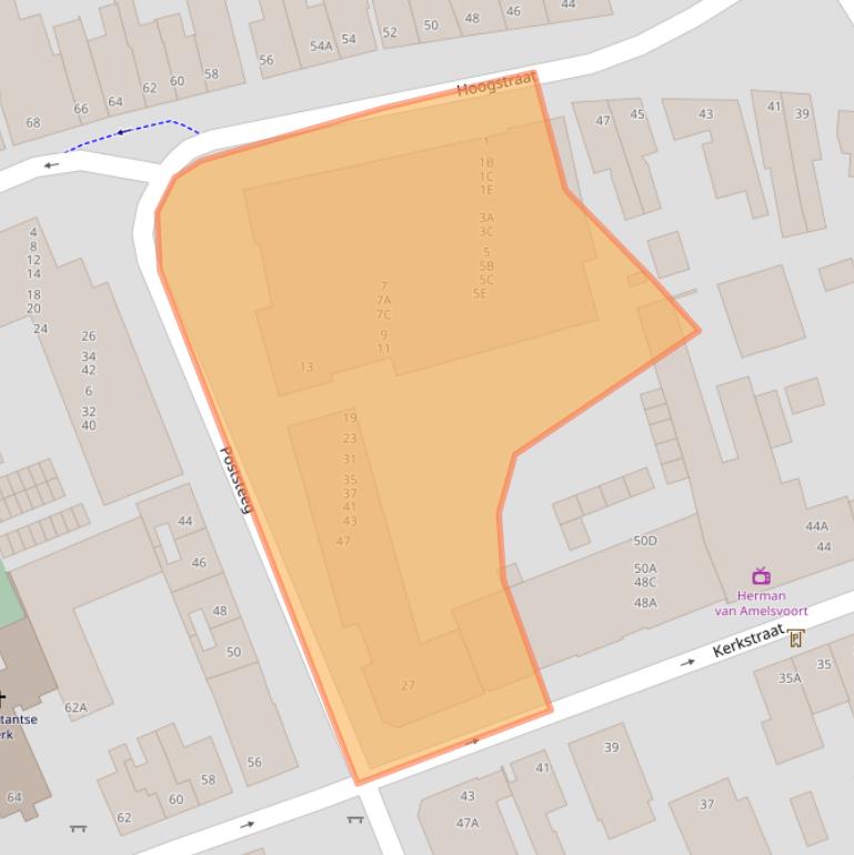 Kaart van postcodegebied 5061EP.