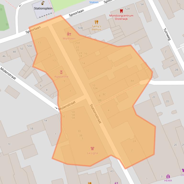 Kaart van postcodegebied 5061HE.