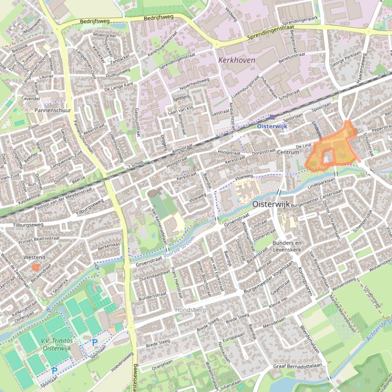 Kaart van postcodegebied 5061HX.