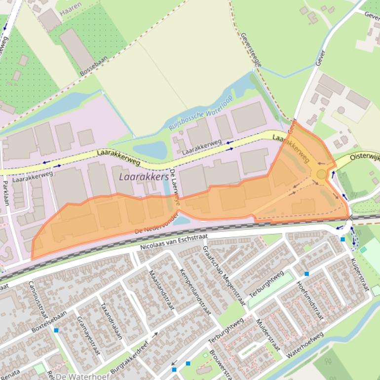 Kaart van postcodegebied 5061JP.