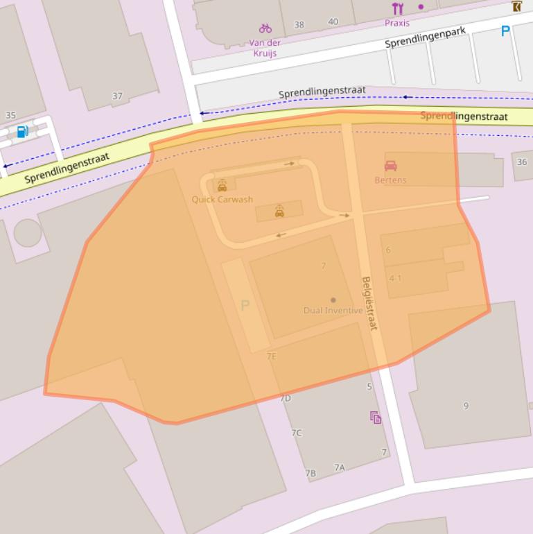 Kaart van postcodegebied 5061KG.