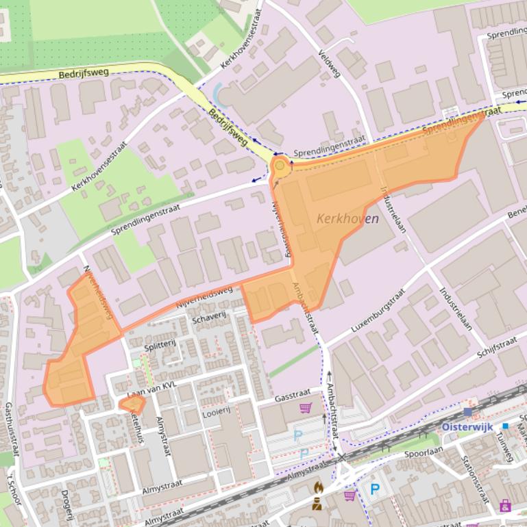 Kaart van postcodegebied 5061KL.