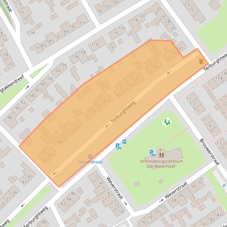 Kaart van postcodegebied 5061LB.