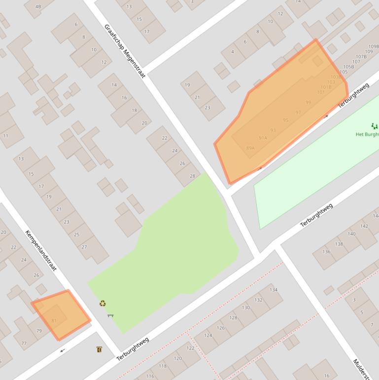 Kaart van postcodegebied 5061LC.