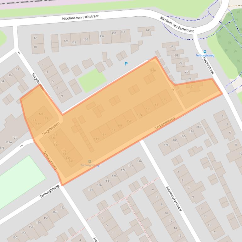 Kaart van postcodegebied 5061LE.