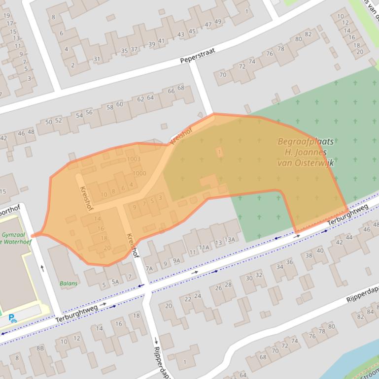 Kaart van postcodegebied 5061LS.