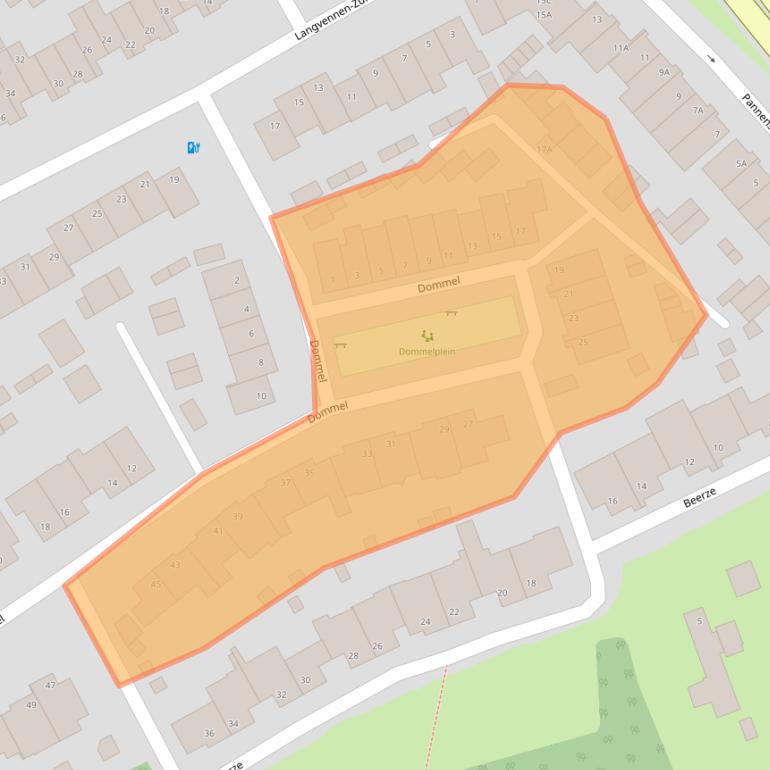 Kaart van postcodegebied 5061NJ.