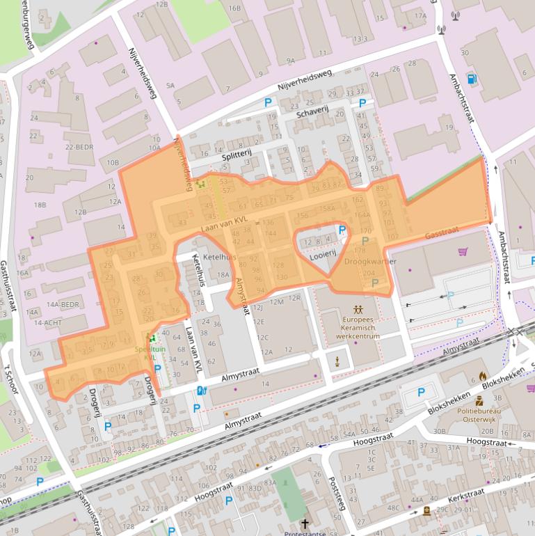 Kaart van postcodegebied 5061PE.