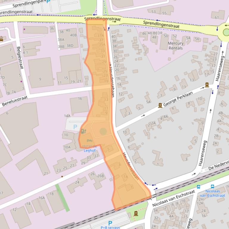 Kaart van postcodegebied 5061PM.