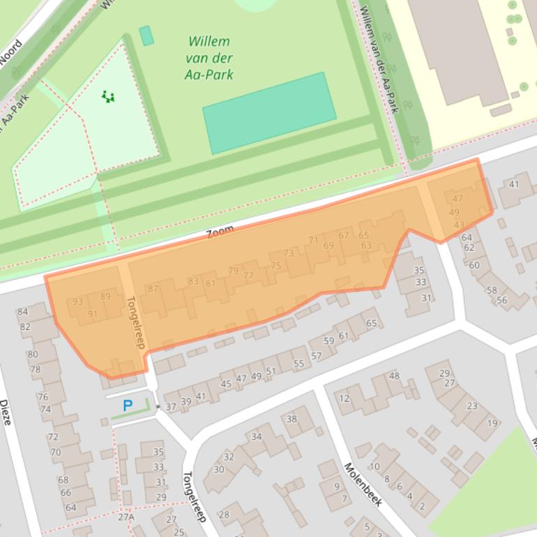 Kaart van postcodegebied 5061RB.