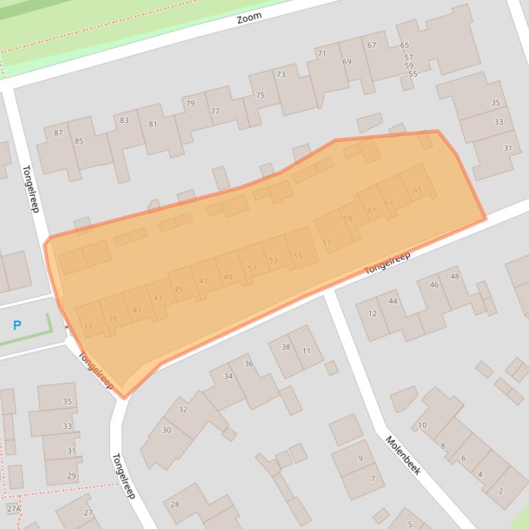 Kaart van postcodegebied 5061RG.